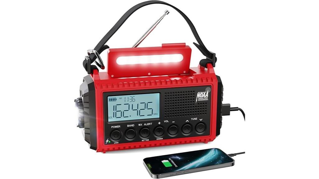 emergency radio with large battery