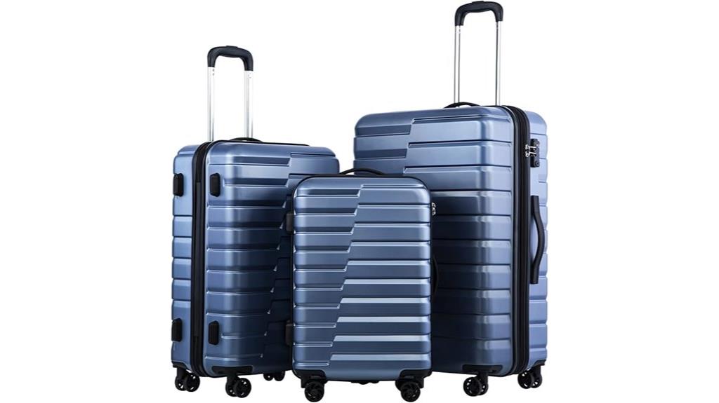 expandable tsa spinner luggage