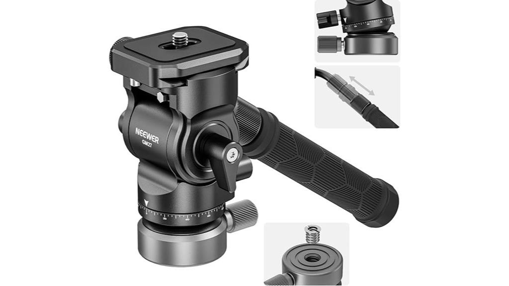 fluid tripod head with leveling