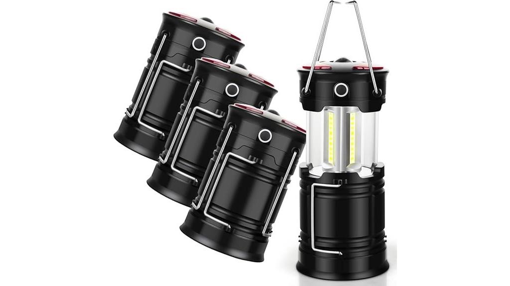 four pack rechargeable lanterns