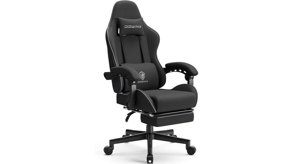 gaming chair with footrest