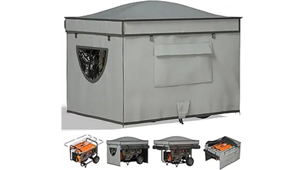 generator tent with bracket