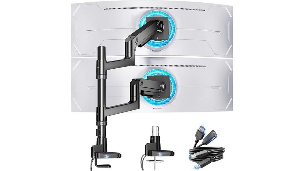 heavy duty dual monitor stand