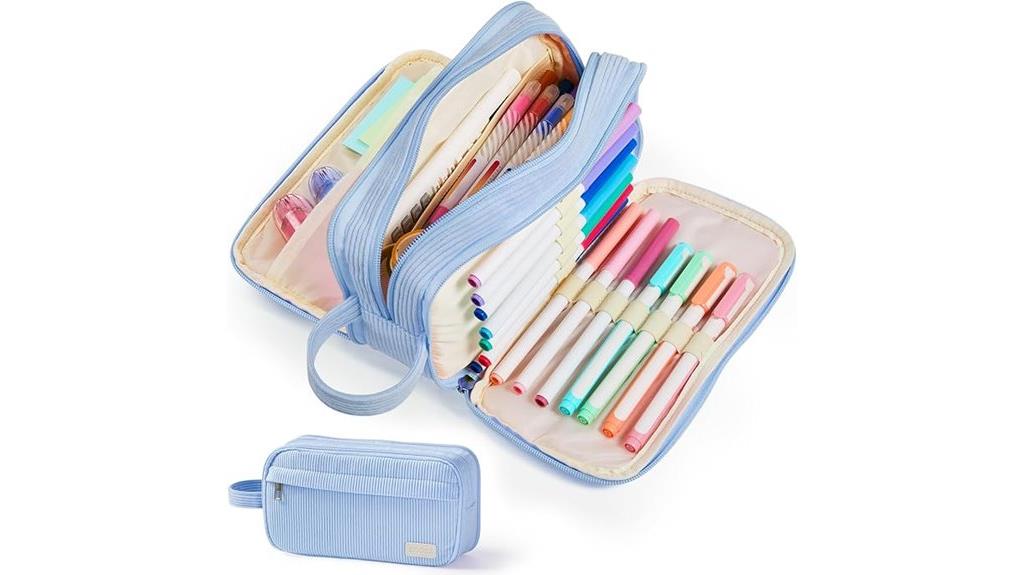 large corduroy pencil organizer