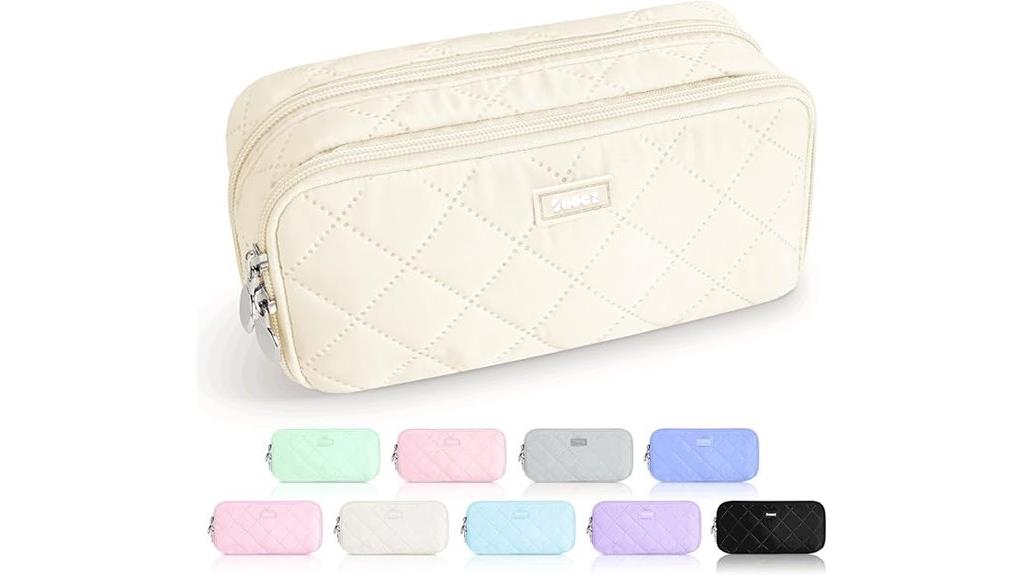 large quilted pencil case