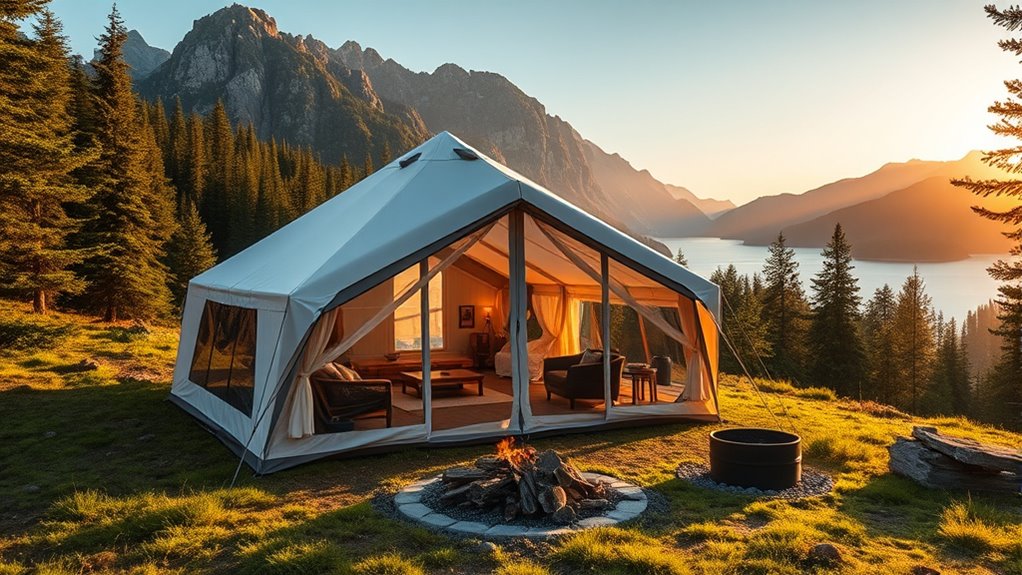 luxury camping gear selection