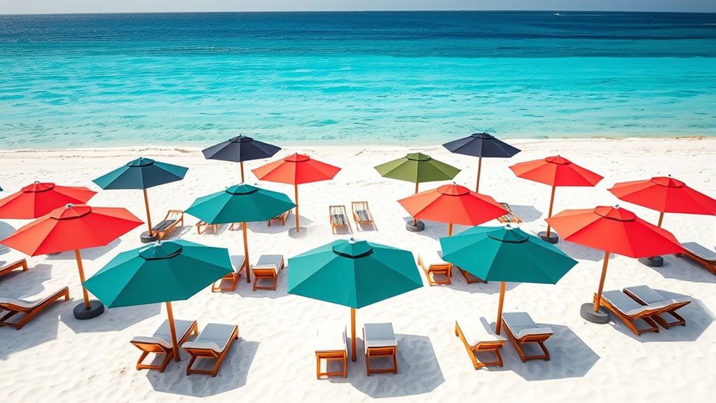 luxury stylish beach shade