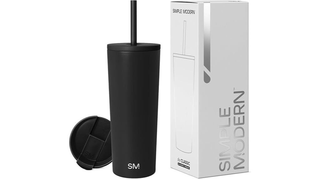 modern black insulated tumbler