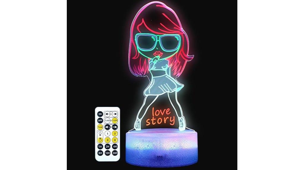 music themed girls night lamp