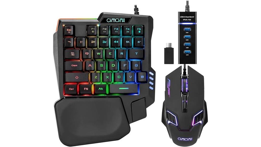 one handed keyboard and mouse