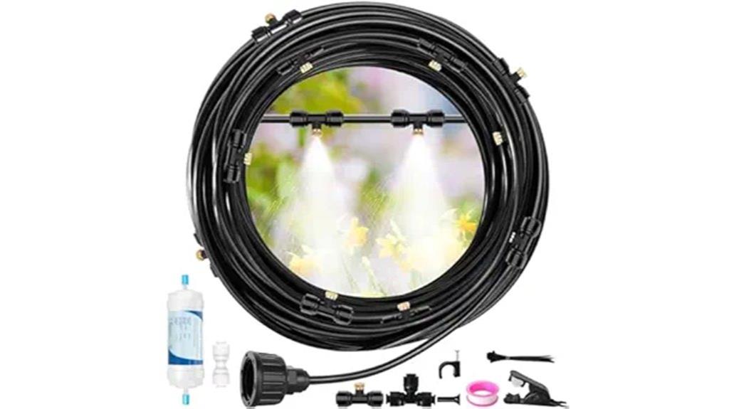outdoor misting system with filter
