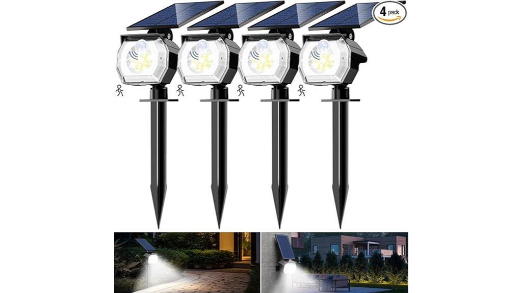 outdoor solar spot light set