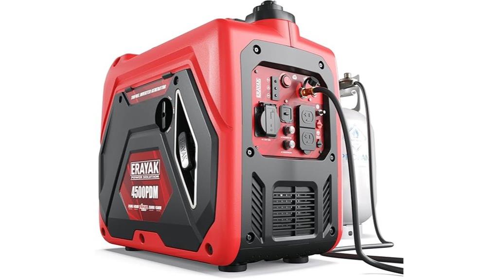 portable 4500w dual fuel generator