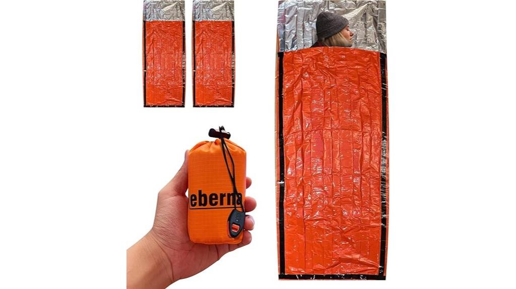 portable emergency blanket set