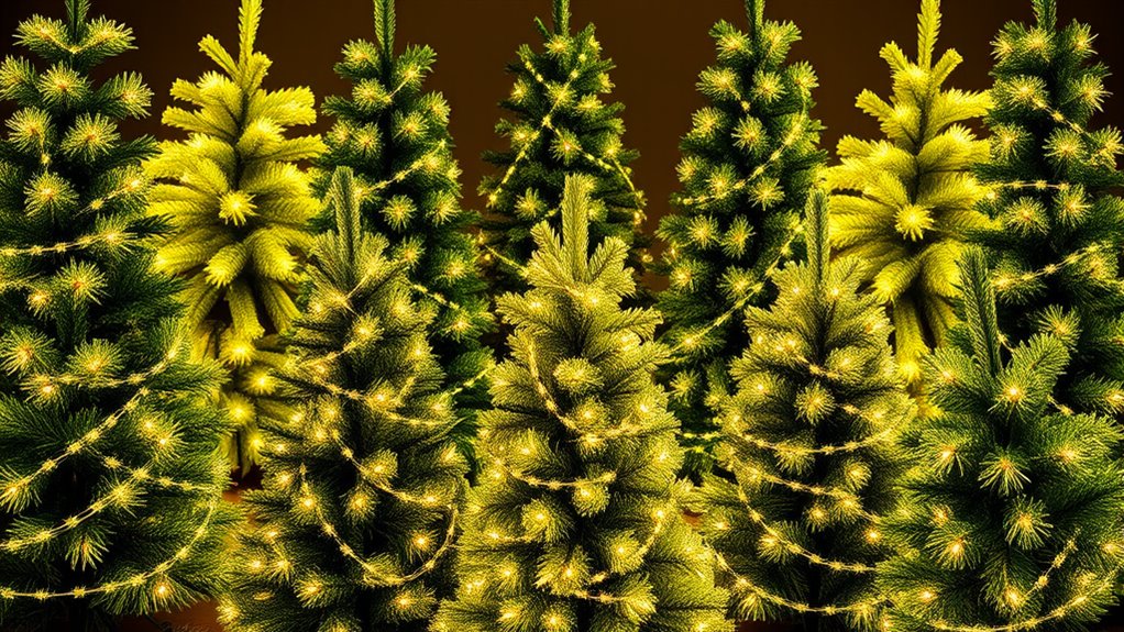 realistic pre lit christmas trees