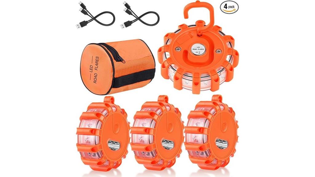 rechargeable led emergency flares