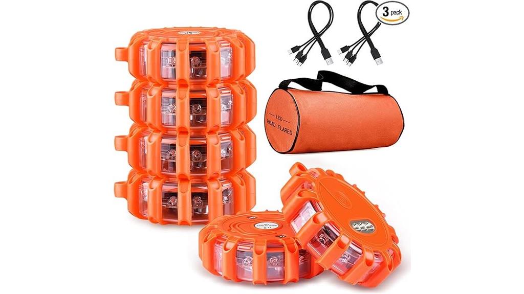 rechargeable led road flares