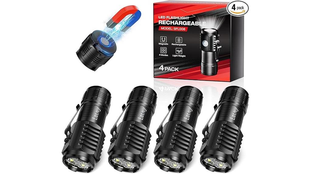 rechargeable mini flashlights pack