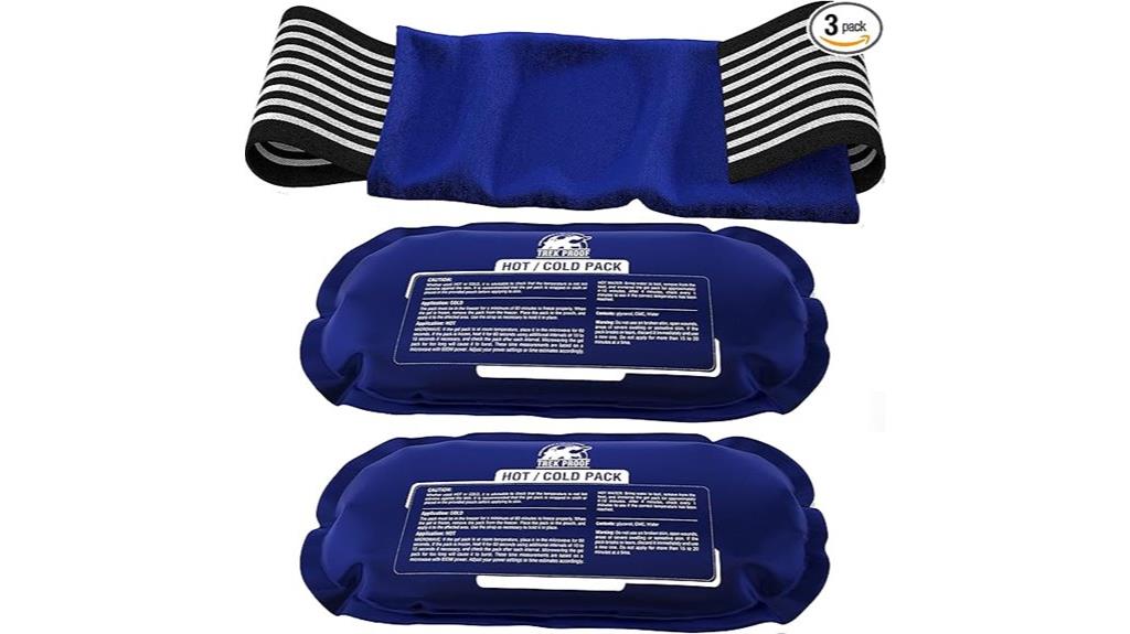 reusable 3 piece injury ice packs