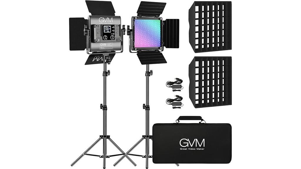 rgb led video light kit