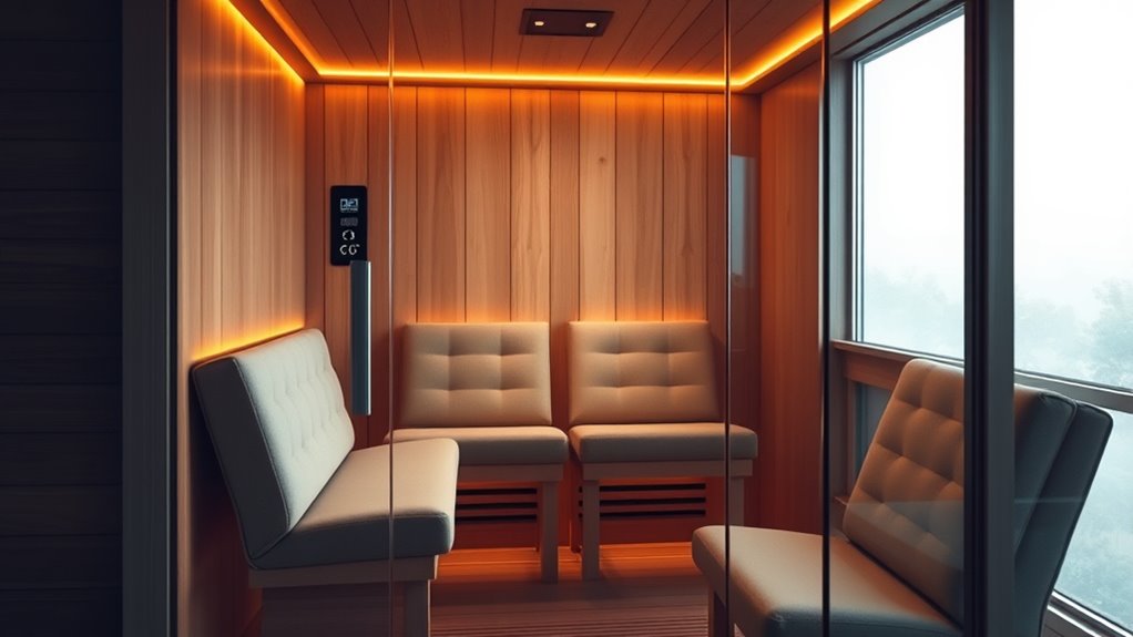 sauna size safety features