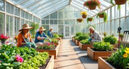 senior greenhouse gardening accessibility