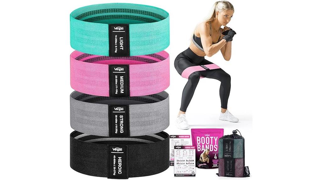 set of four workout bands