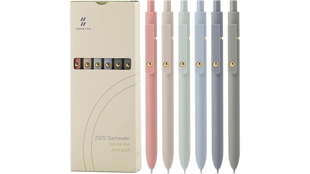 six pack quick dry black pens