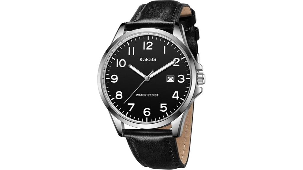 slim waterproof quartz watch