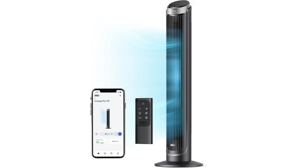 smart oscillating tower fan