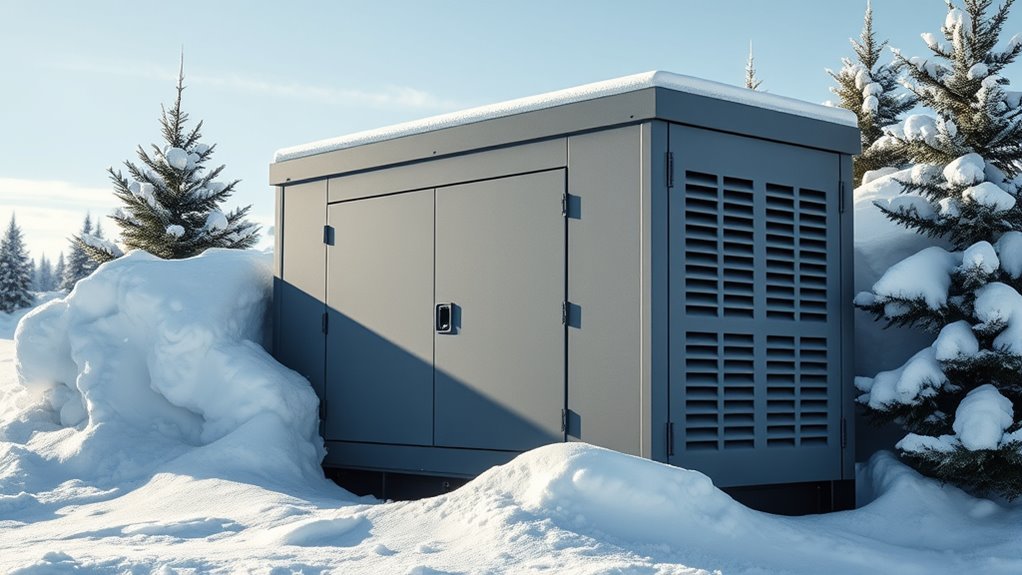snow resistant generator enclosure selection