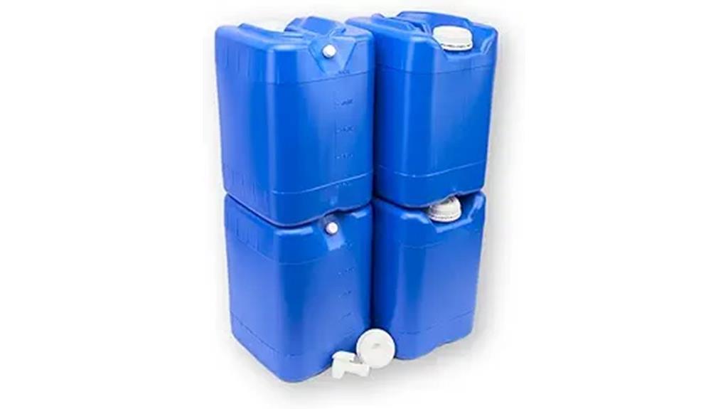 stackable 5 gallon water containers