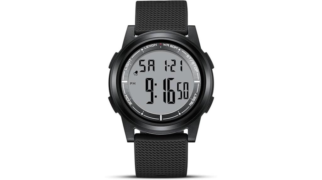 stylish waterproof digital watch