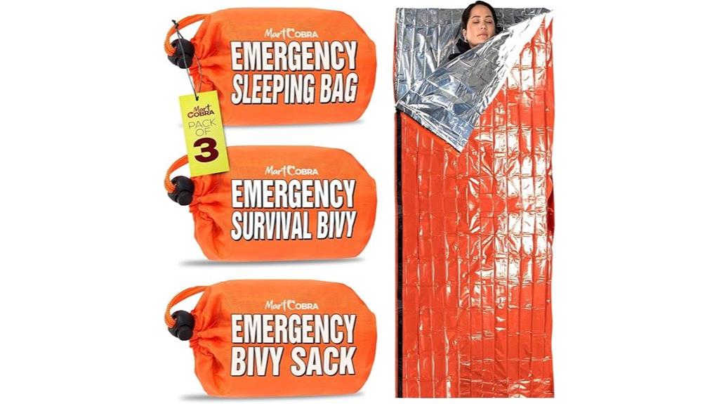 three pack emergency sleeping bag