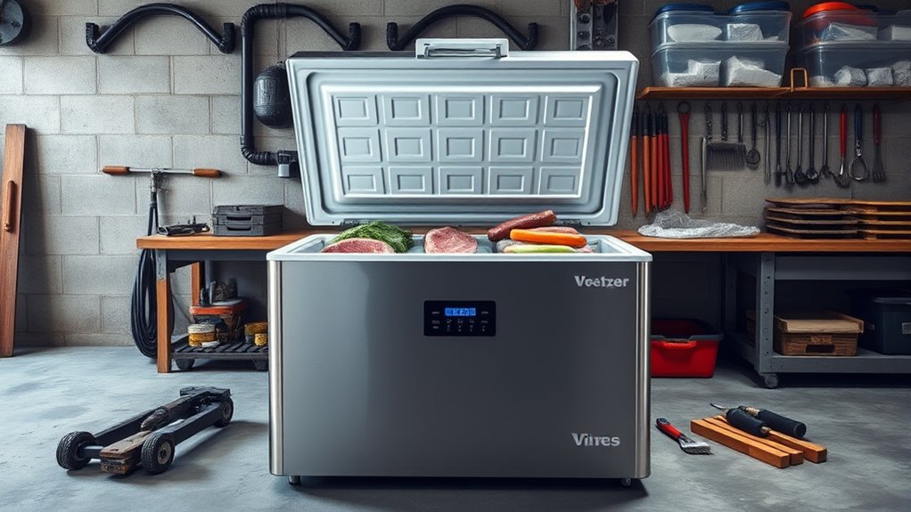 top garage chest freezers