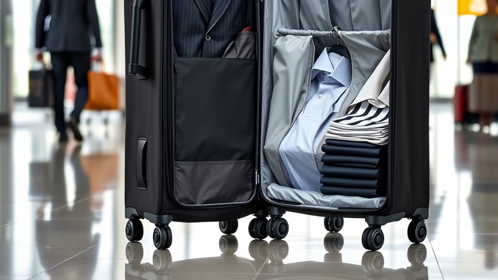 top rolling travel garment bags