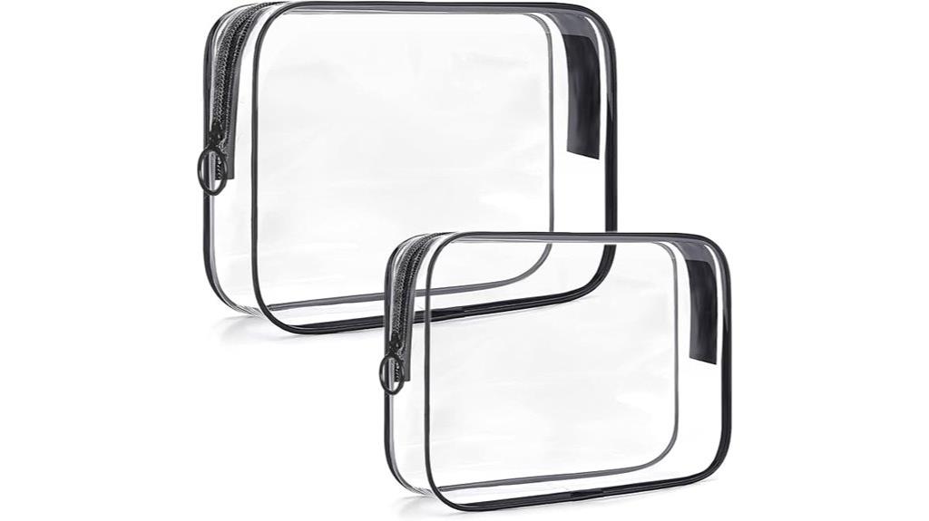 travel friendly black toiletry set