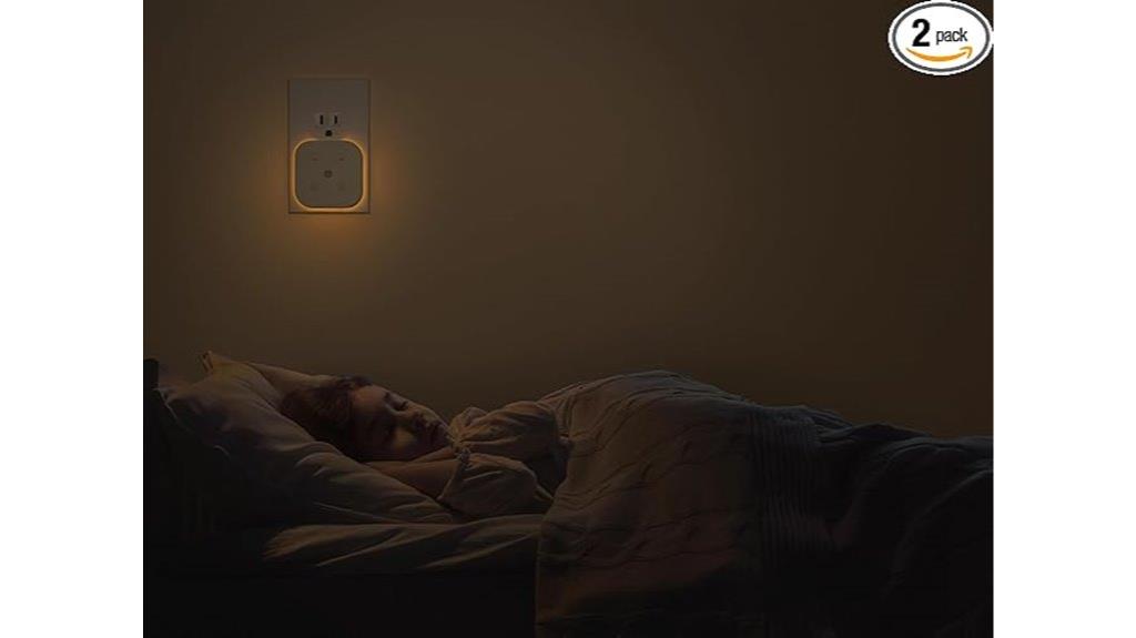 two soft dimmable night lights