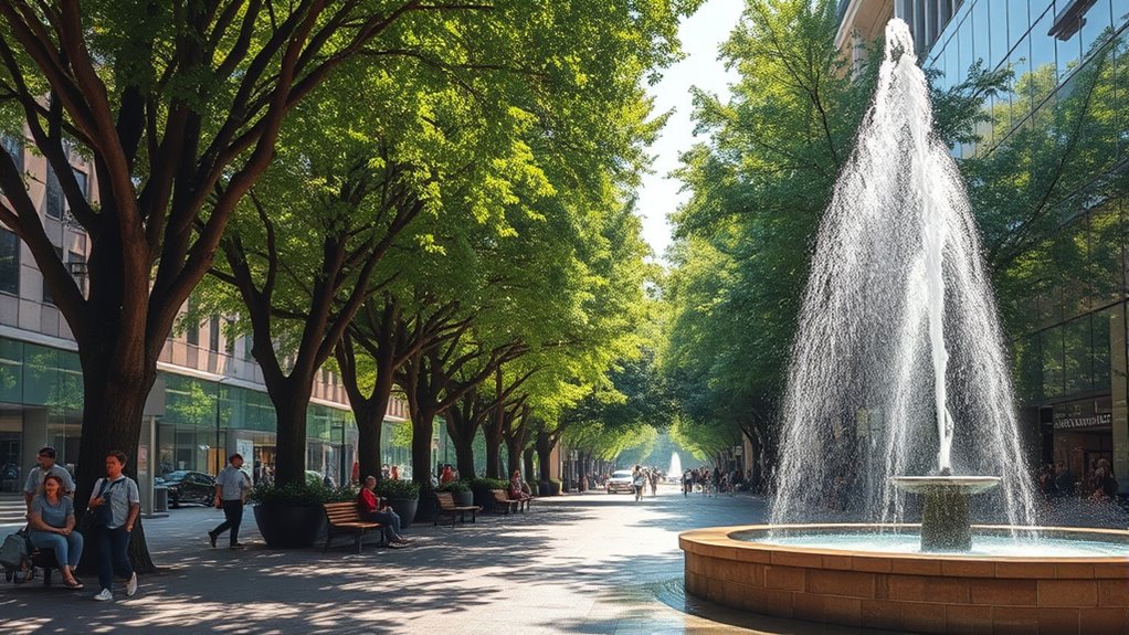 urban cooling through water