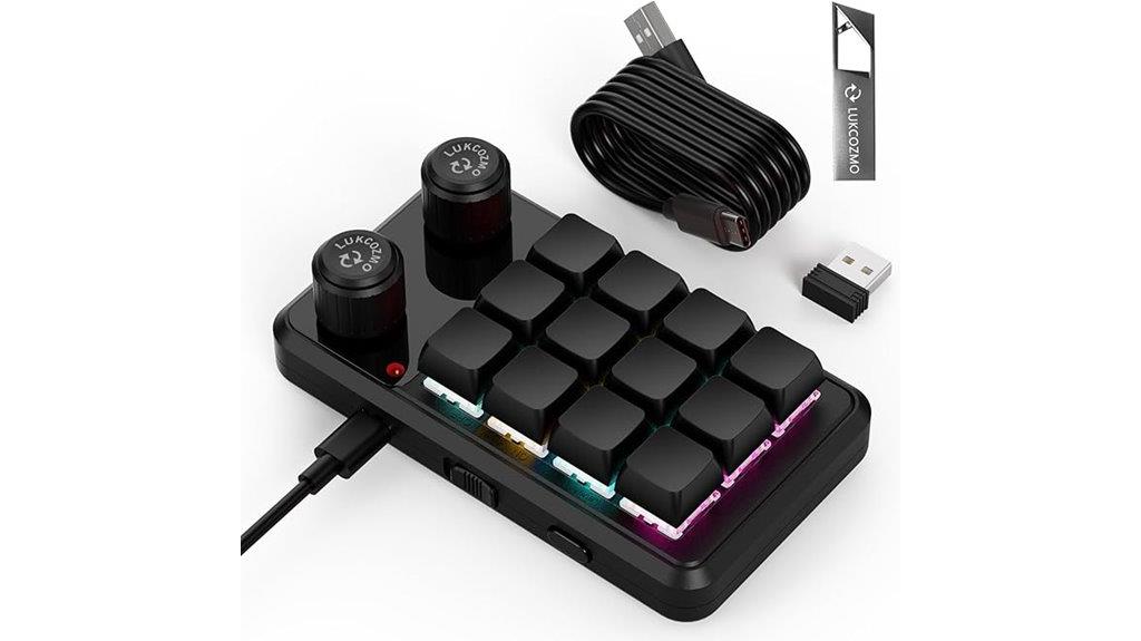 wireless 12 key mechanical keyboard