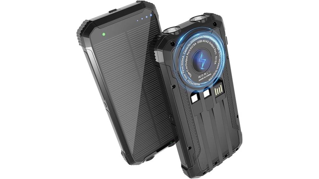 wireless charging solar power bank