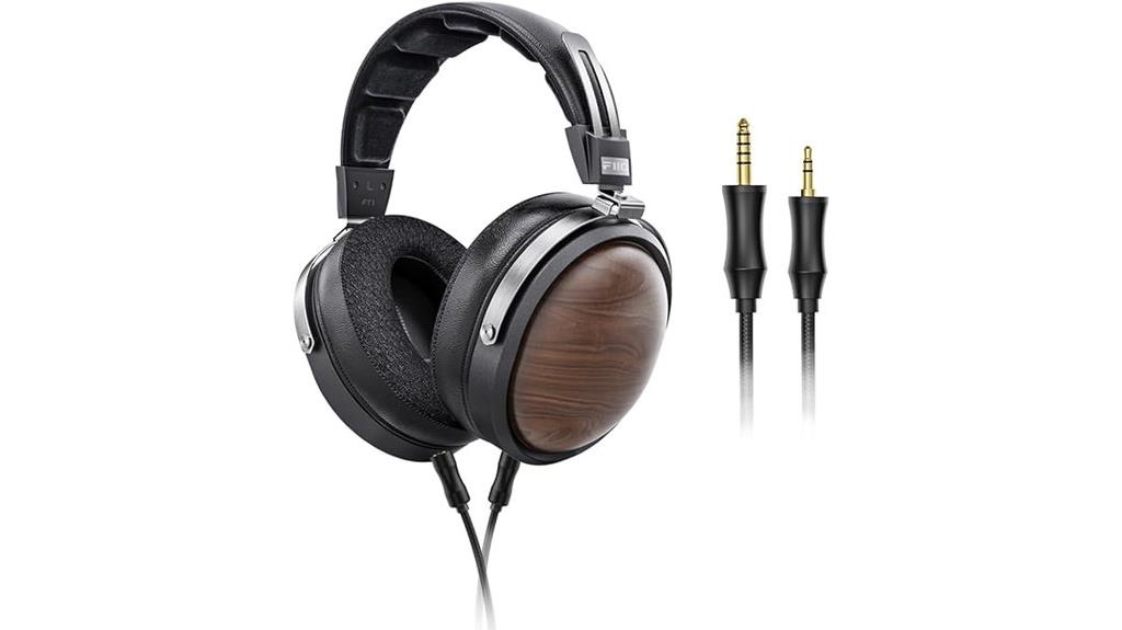 wood cup dynamic driver headphones