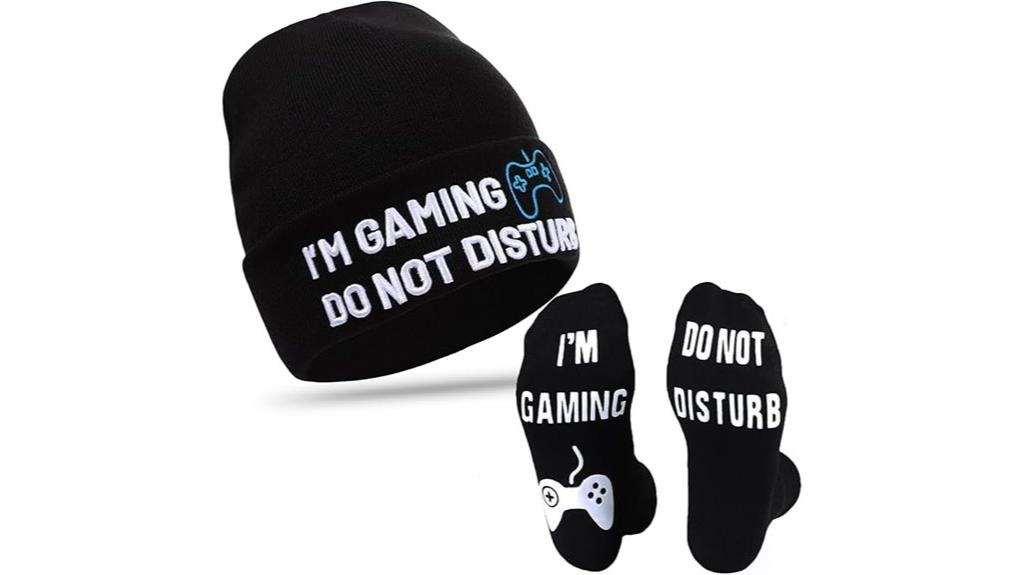 gaming socks and beanie