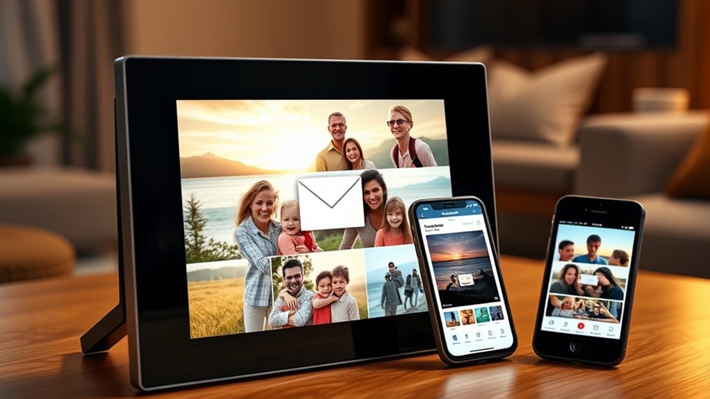 photo frame email sharing considerations