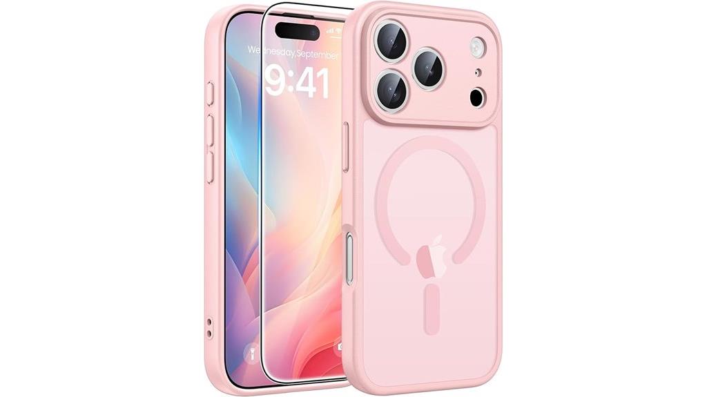 pink shockproof magsafe case