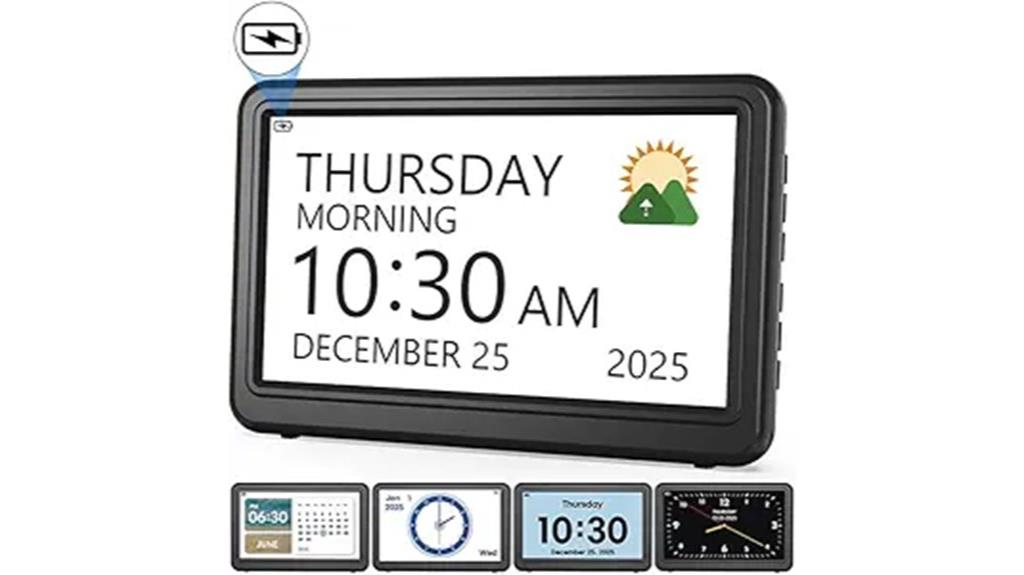 senior digital calendar clock