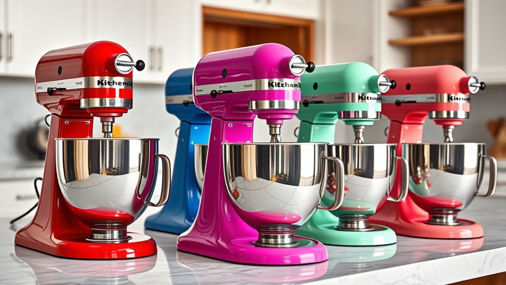 top kitchenaid mixer colors