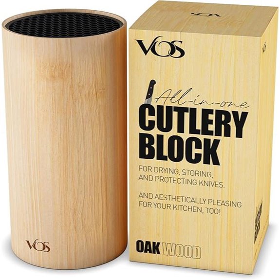 Vos Bamboo Knife Block with Non-Slip Base