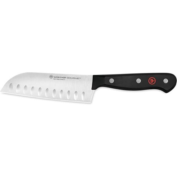 WÜSTHOF Gourmet 5 Hollow Edge Santoku Knife Black
