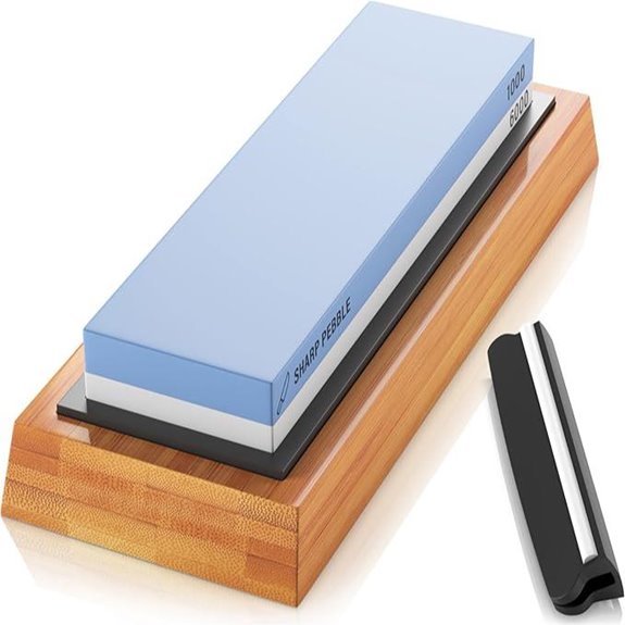 Sharp Pebble Whetstone Knife Sharpening Stone 2-Side
